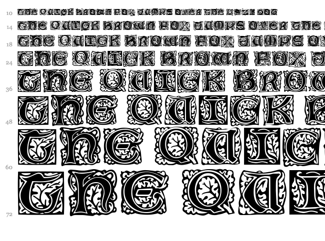 Morris Jenson Initialen font waterfall